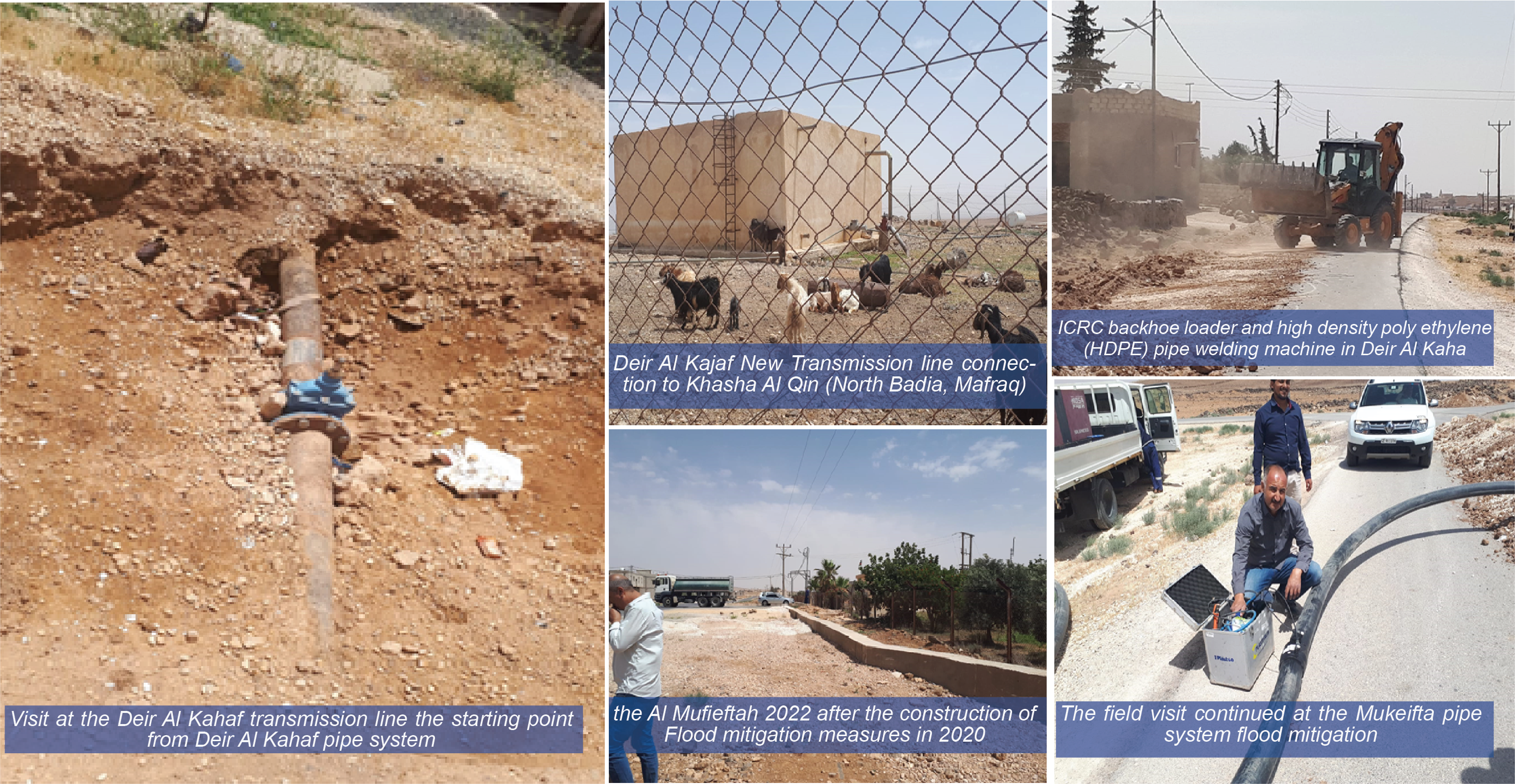 Visit at the Deir Al Kahaf transmission line the starting point  from Deir Al Kahaf pipe system